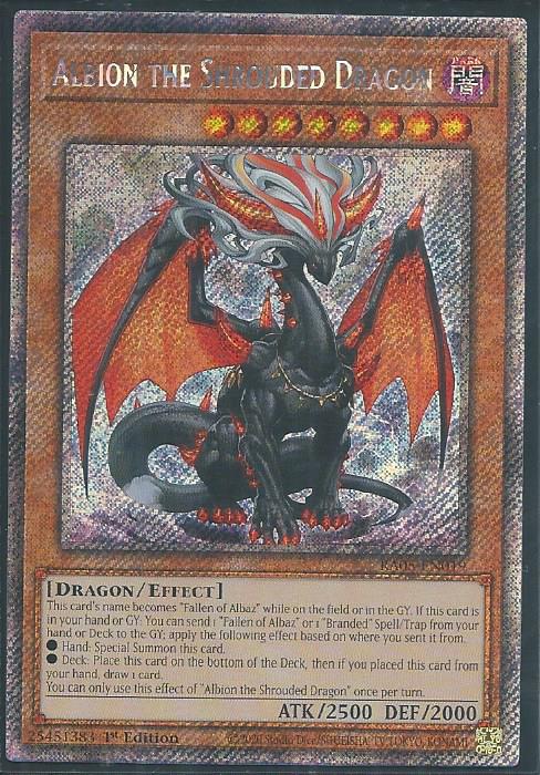 Albion the Shrouded Dragon (Platinum Secret Rare) Rarity Collection 5 RA05-EN019 NM