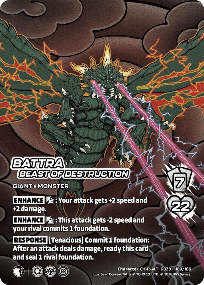 Reign of Kaiju: Battra, Beast of Destruction 189-186 (Alt Art)