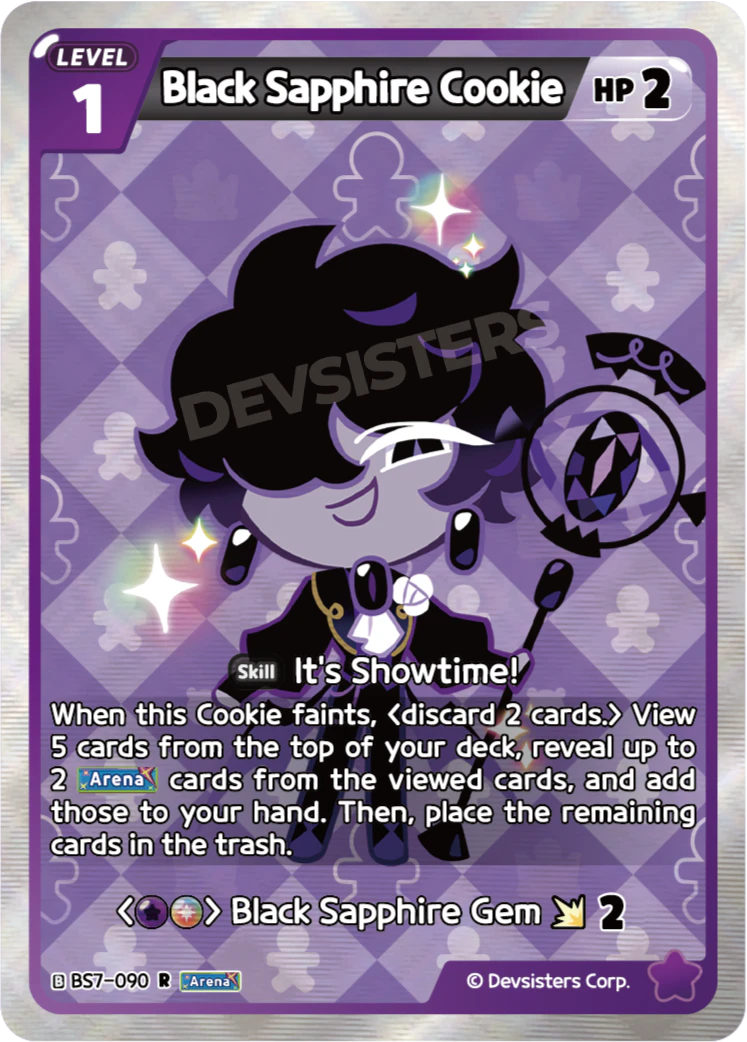 Black Sapphire Cookie BS7_090 Purple Mix Rare