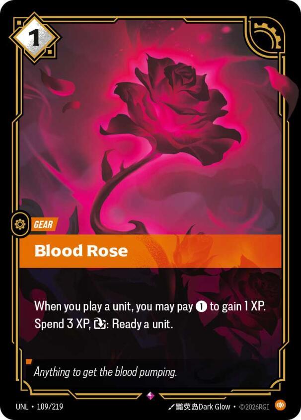Blood Rose 109-219 Rare Riftbound Unleashed