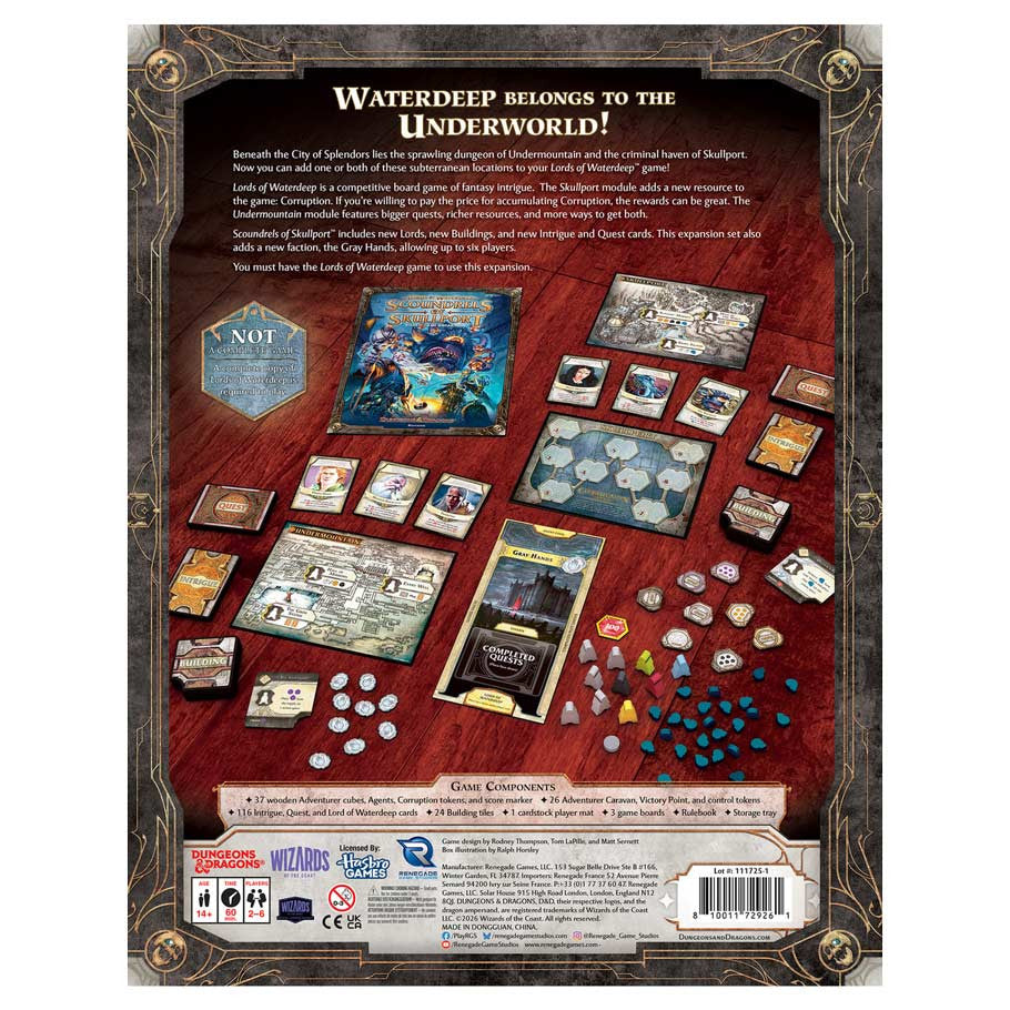 D&D Lords of Waterdeep Scoundrels of Skullport Expansion