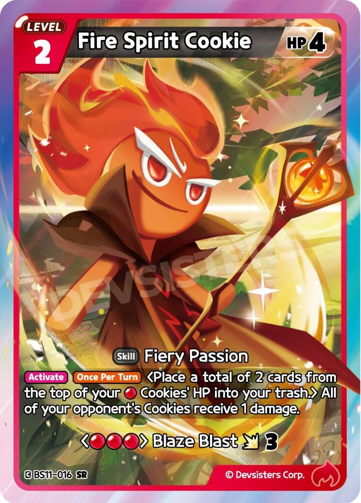 Fire Spirit Cookie BS11-016- The Dark Enchantress War (BS10-BS11) Red
