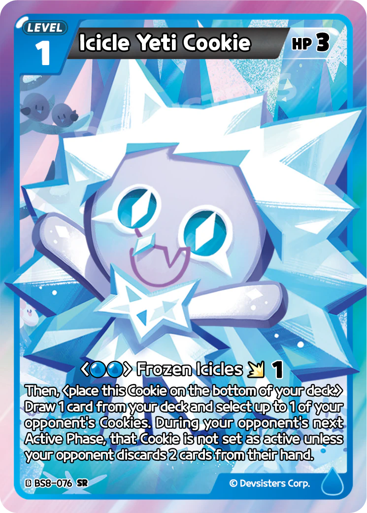 Icicle Yeti Cookie BS8-076 SUPER RARE (BLUE)