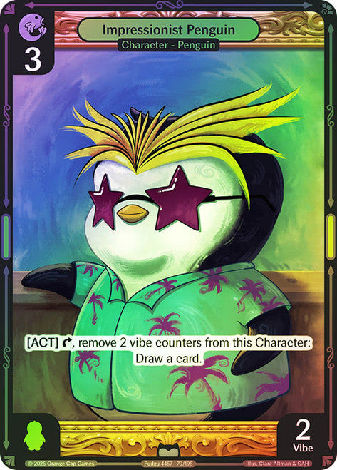 Vibes: Birb & Pengu: Impressionist Penguin #070 Fish Foil