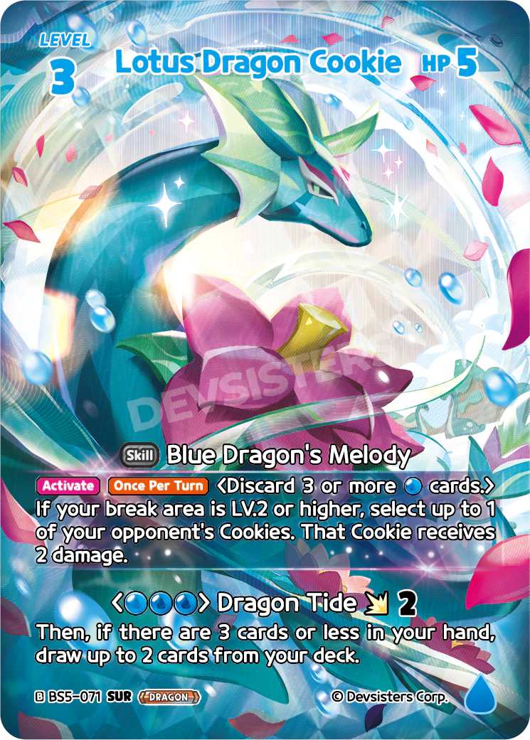 Lotus Dragon Cookie BS5_071 Blue SUR