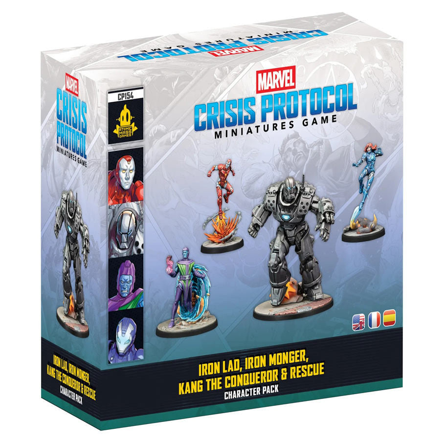 Marvel Crisis Protocol Iron Lad, Iron Monger, Kang the Conqueror & Rescue