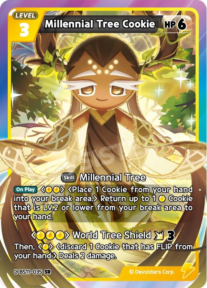 Millennial Tree Cookie BS11-035- The Dark Enchantress War (BS10-BS11) Yellow