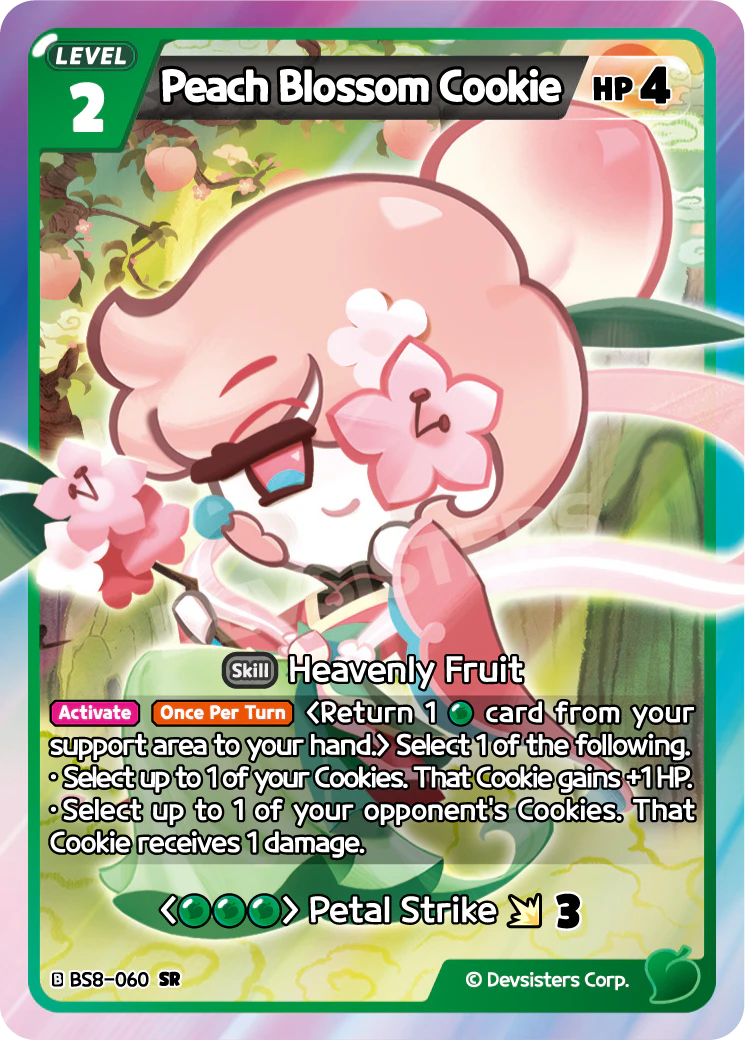 Peach Blossom Cookie BS8-060 SUER RARE (GREEN)