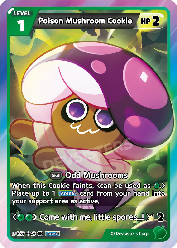 Poison Mushroom Cookie BS7_048 Green SR
