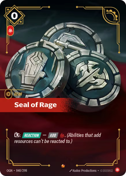 Seal of Rage OGN-040-298 Epic
