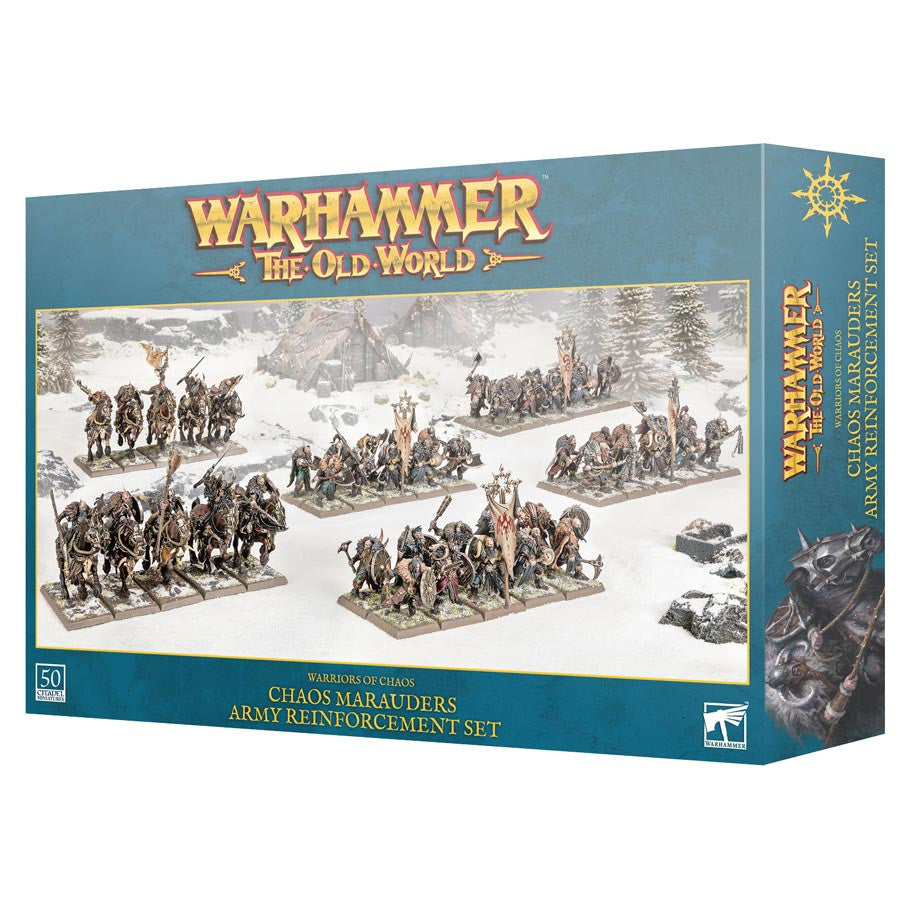 Warhammer The Old World: Chaos Marauders Army Reinforcement Set ( slight rip top of the box)