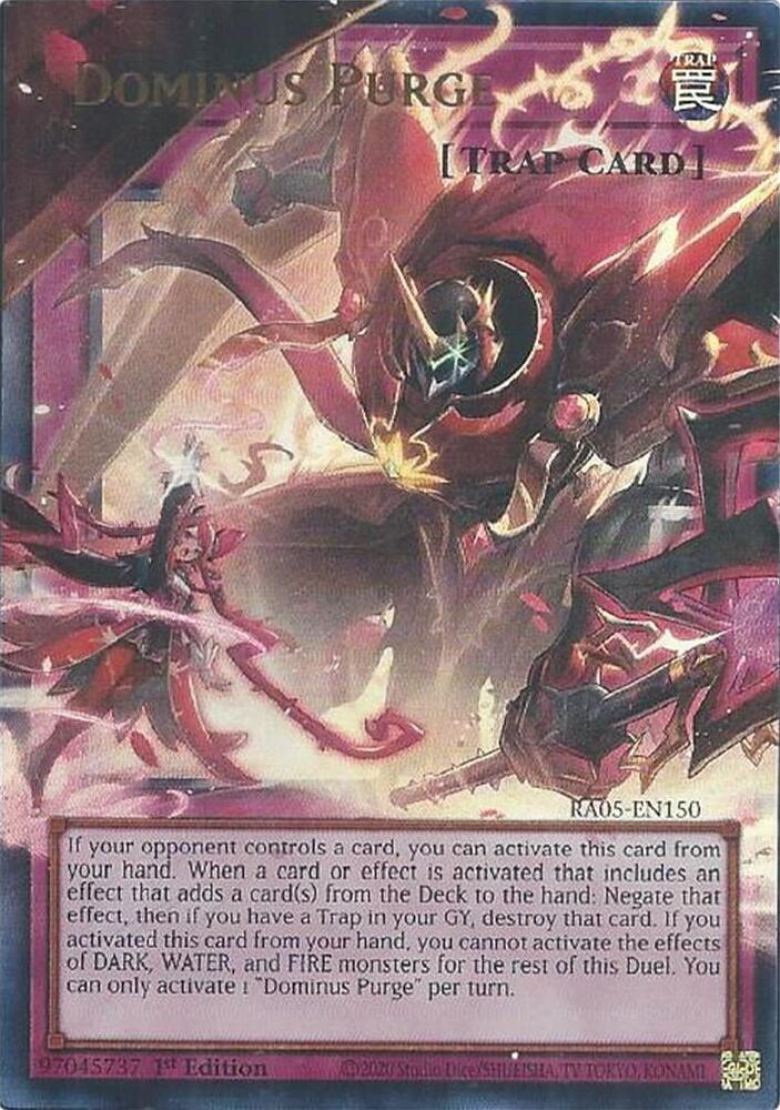 Yugioh Rarity 5 Dominus Purge Extended Art RA05-EN150