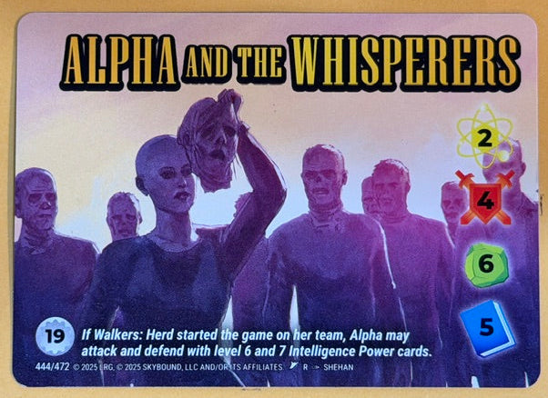 ALPHA AND THE WHISPERERS 444/472 Overpower Skybound Invincible/Walking Dead RARE