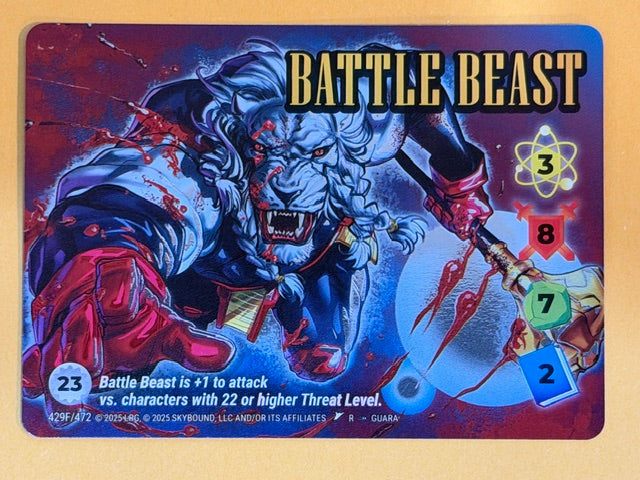 BATTLE BEAST 429F/472 Overpower Skybound Invincible/Walking Dead RARE FOIL
