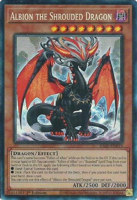 Albion the Shrouded Dragon (Collector's Rare) 1st Edition Collector's Rare Rarity Collection 5 RA05-EN019 NM
