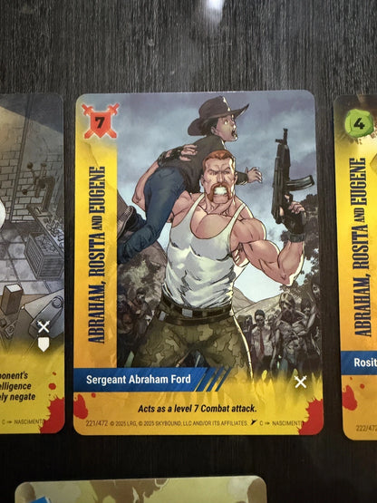 ABRAHAM, ROSITA & EUGENE Overpower Skybound Invincible/Walking Dead 7-Card Set