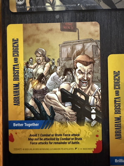 ABRAHAM, ROSITA & EUGENE Overpower Skybound Invincible/Walking Dead 7-Card Set