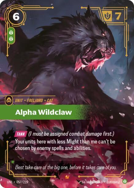 Alpha Wildclaw 057-219 Epic Riftbound Unleashed