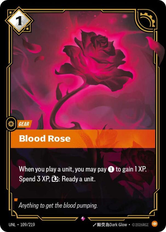 Blood Rose 109-219 Rare Riftbound Unleashed