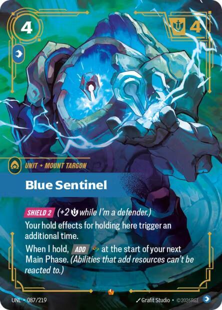 Blue Sentinel 087-219 Epic Riftbound Unleashed