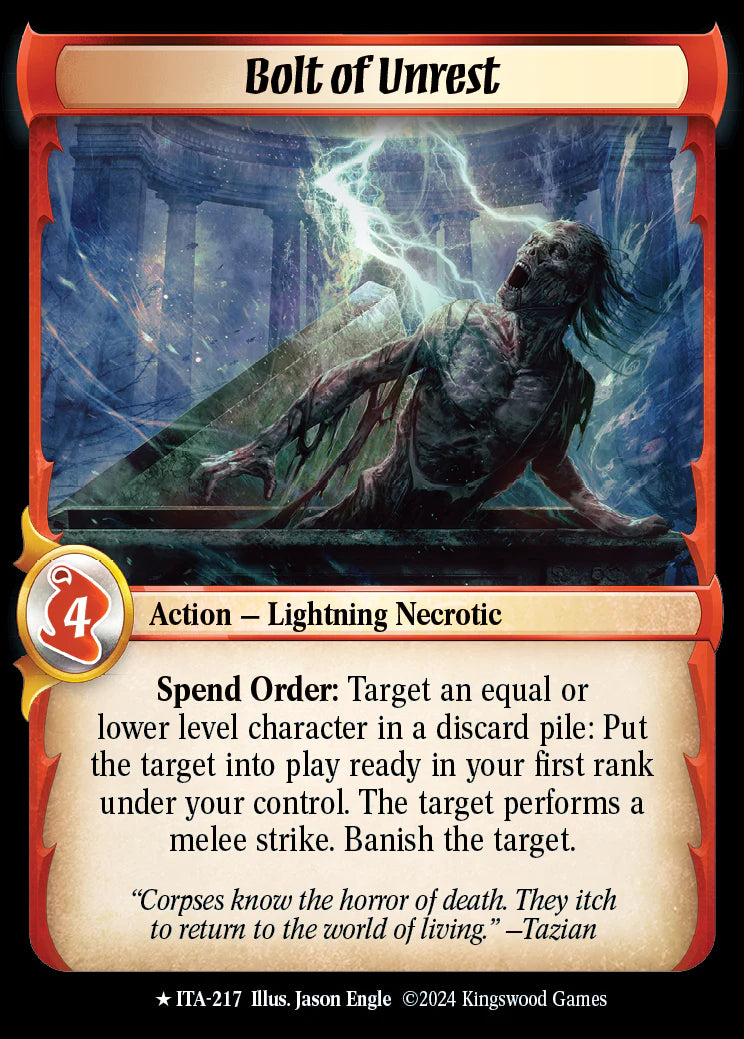 Bolt of Unrest ITA-217 Rare