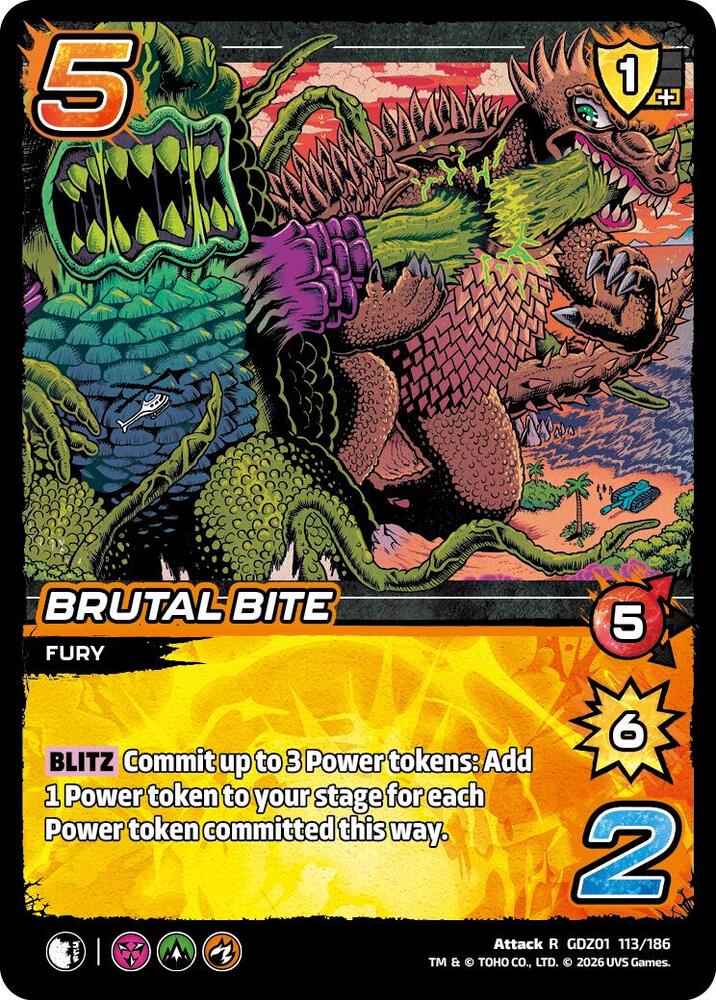 Reign of Kaiju: Brutal Bite GDZ01 113-186 Rare