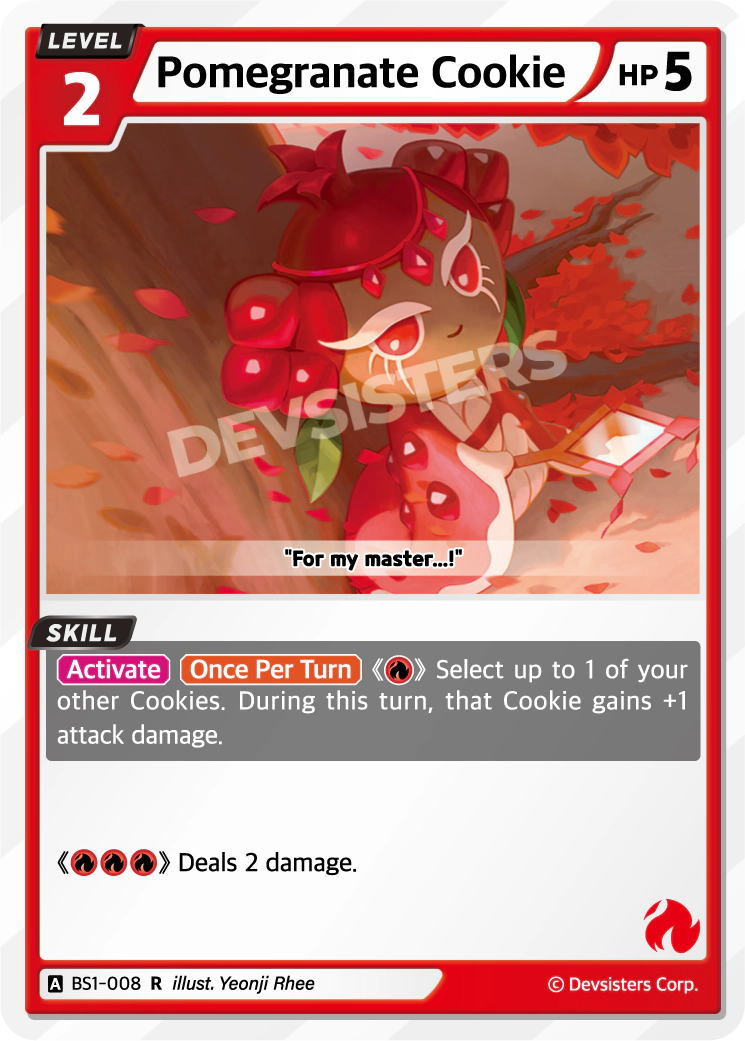 Pomegranate Cookie BS1-008 Rare