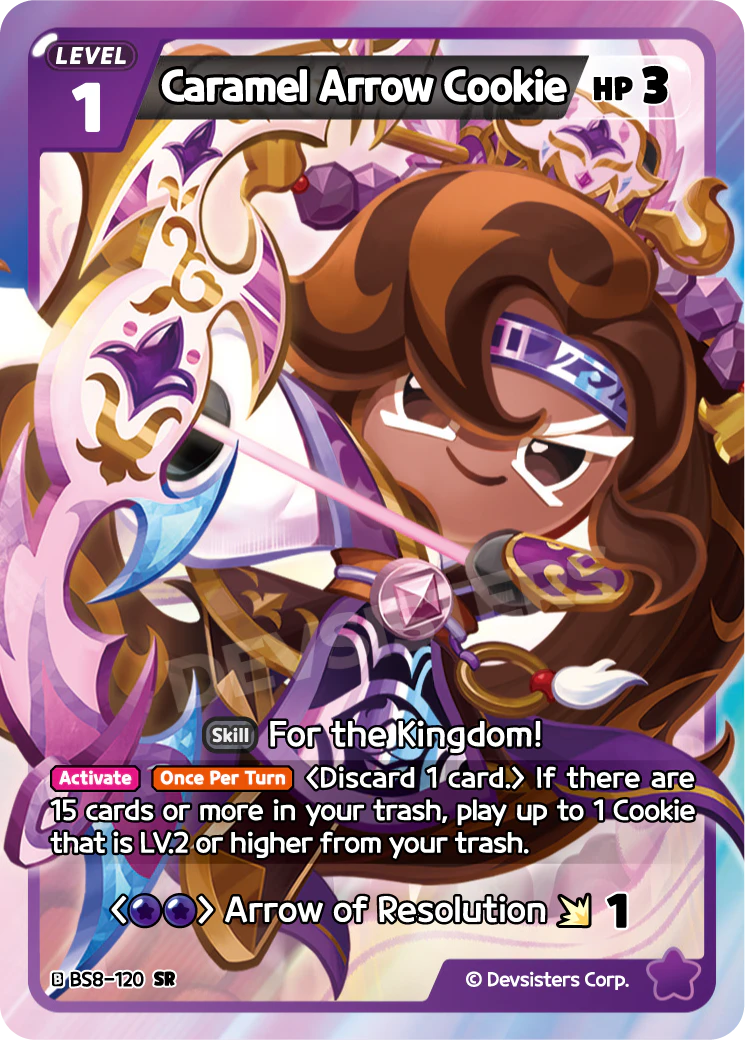 Caramel Arrow Cookie BS8-120 SUPER RARE (PURPLE)