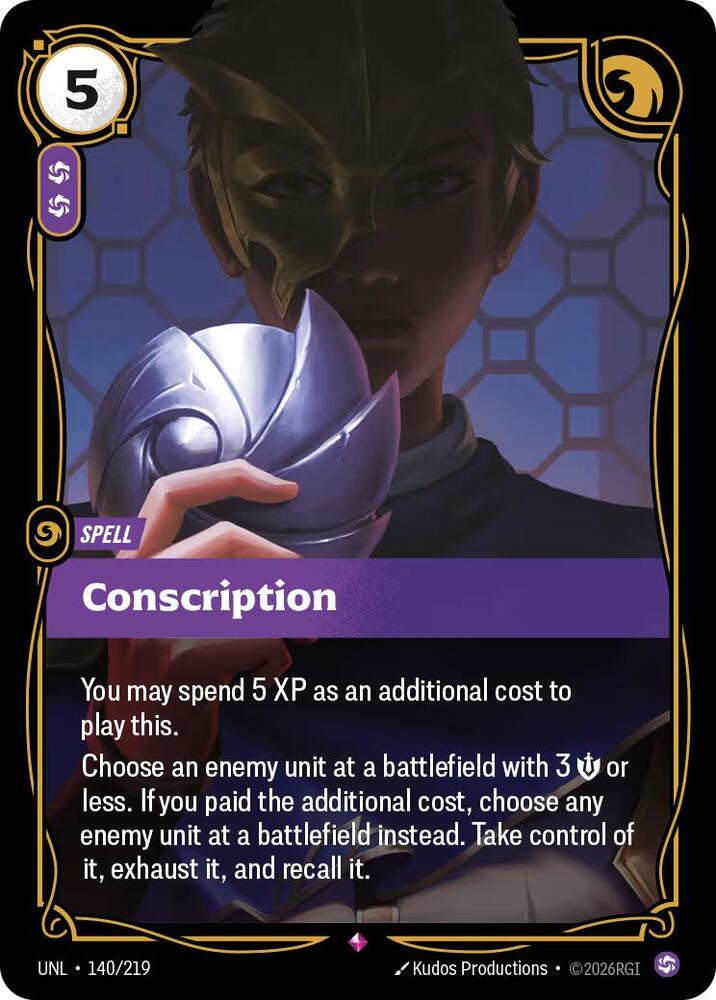 Conscription 140-219 Rare Riftbound Unleashed