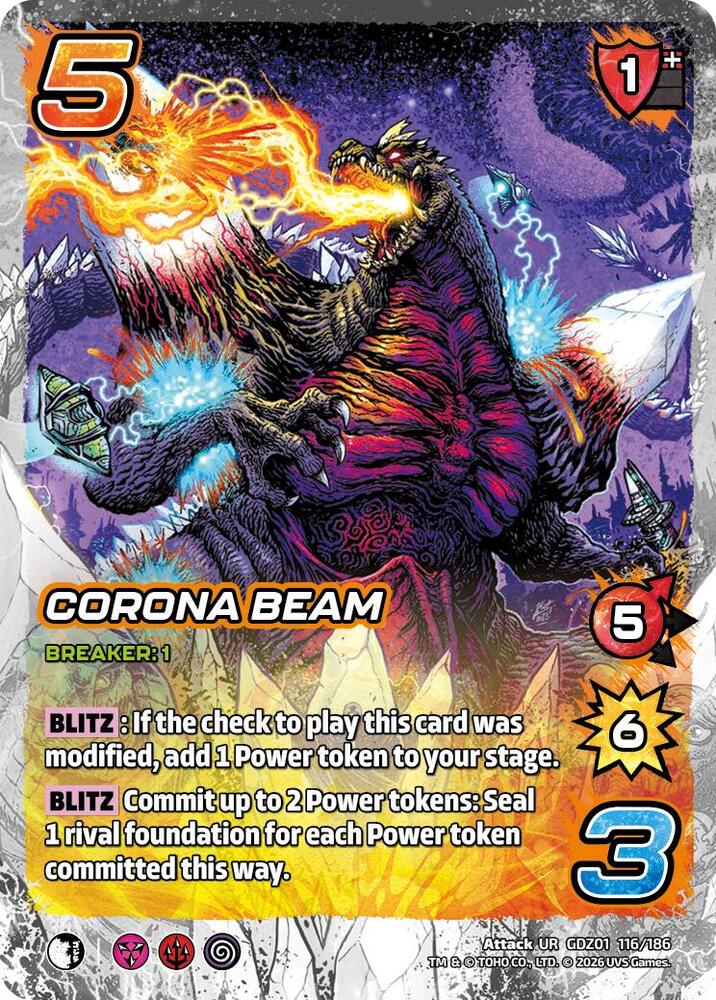 Reign of Kaiju: Corona Beam GDZ01 116-186 Ultra Rare