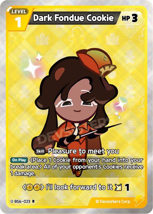Dark Fondue Cookie BS6_023 Yellow Rare