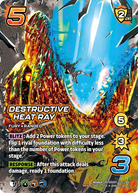 Reign of Kaiju: Destructive Heat Ray GDZ01 120-186 Secret Rare
