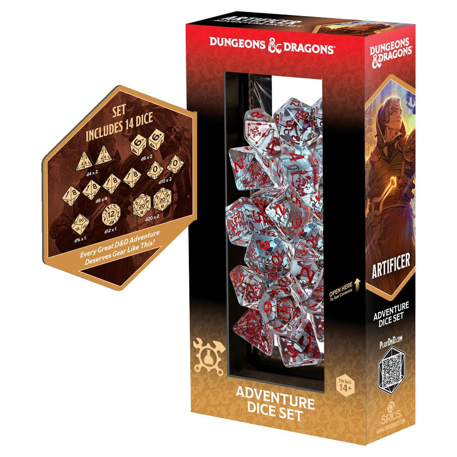 Dungeons and Dragons Wizard Artificer Adventure Dice Set
