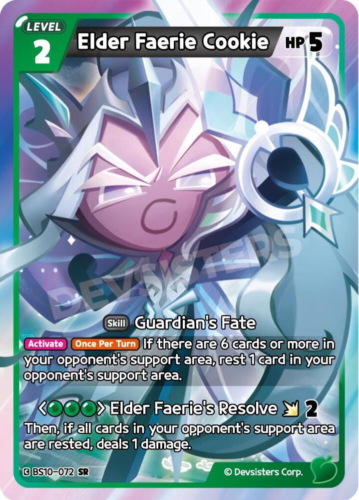 Elder Faerie Cookie BS10-072- The Dark Enchantress War (BS10-BS11) Green