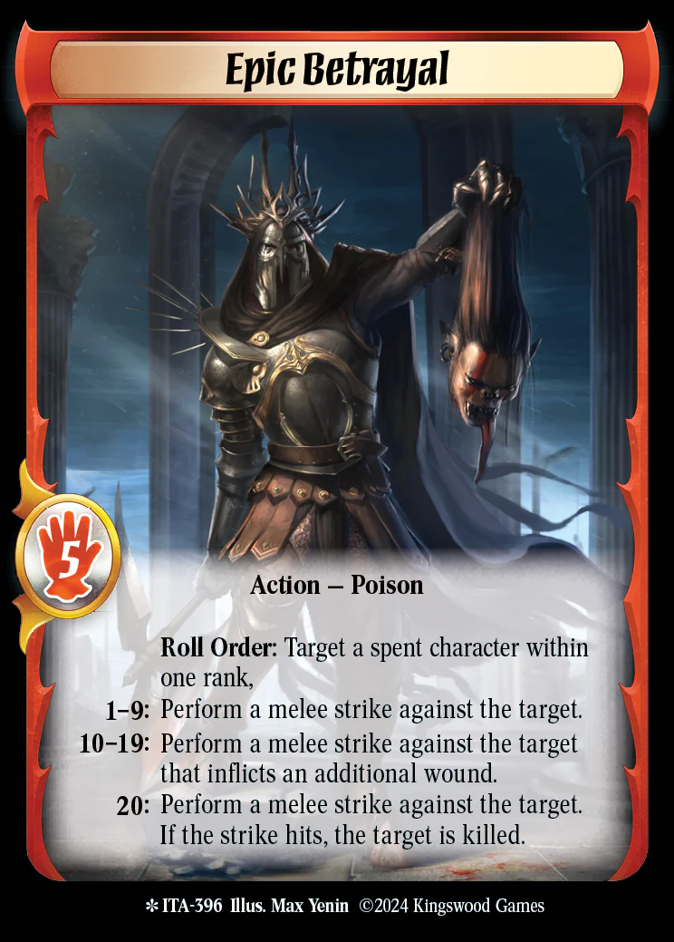 Epic Betrayal ITa-396 Extneded Art Legendary Foil