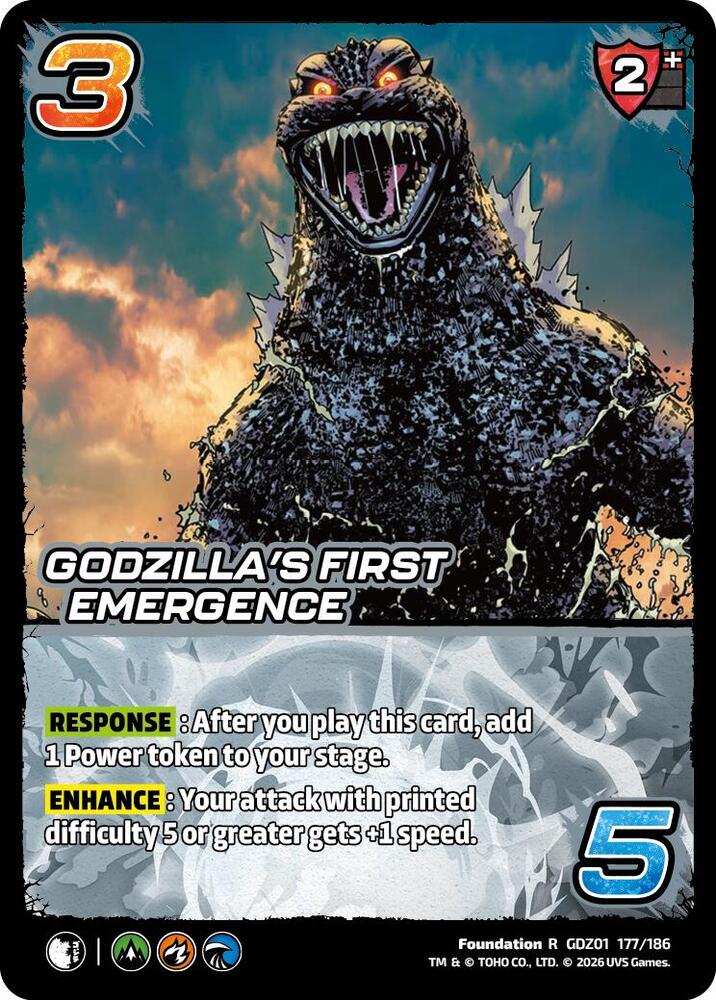 Reign of Kaiju: Godzilla's First Emergence GDZ01 177-186 Rare