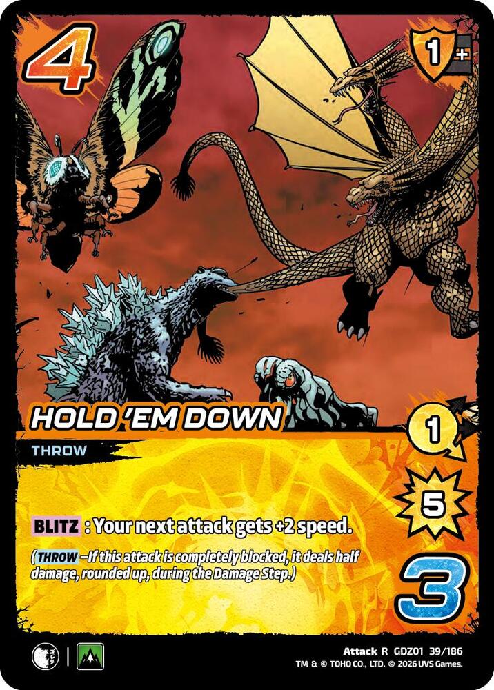 Reign of Kaiju: Hold 'Em Down GDZ01 39-186 Rare
