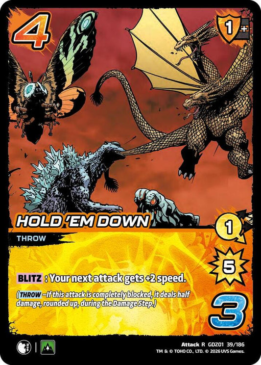 Reign of Kaiju: Hold 'Em Down GDZ01 39-186 Rare