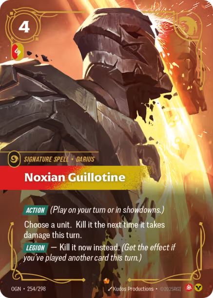 Noxian Guillotine OGN 254-298 Epic