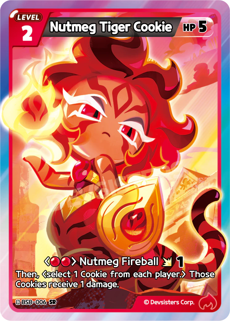 Nutmeg Tiger Cookie BS8-006 SUPER RARE (RED)