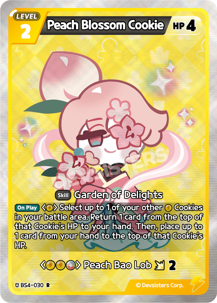 Peach Blossom Cookie BS4-030 Rare