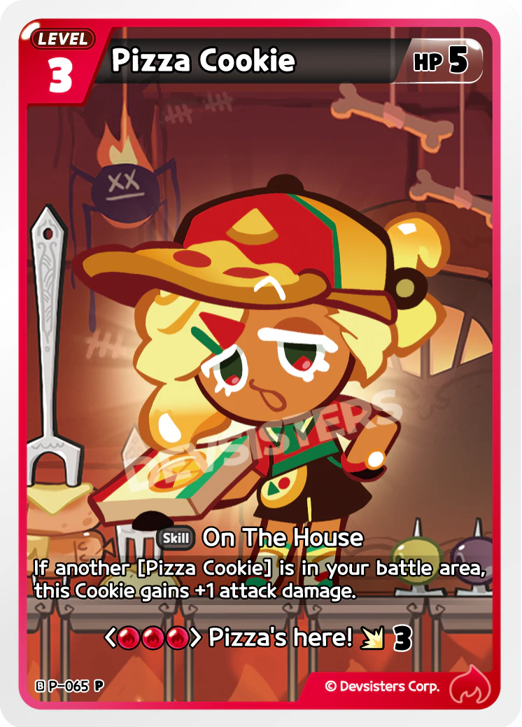 Pizza Cookie P_065 Red Promo