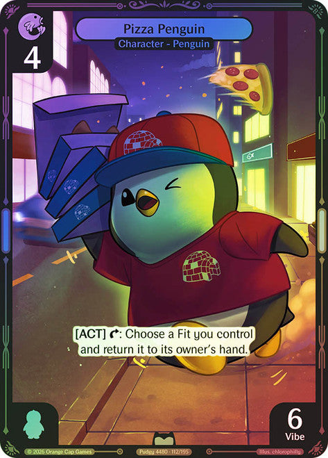 Vibes Tcg: Birb and Pengu: Pizza Penguin #112 Foil
