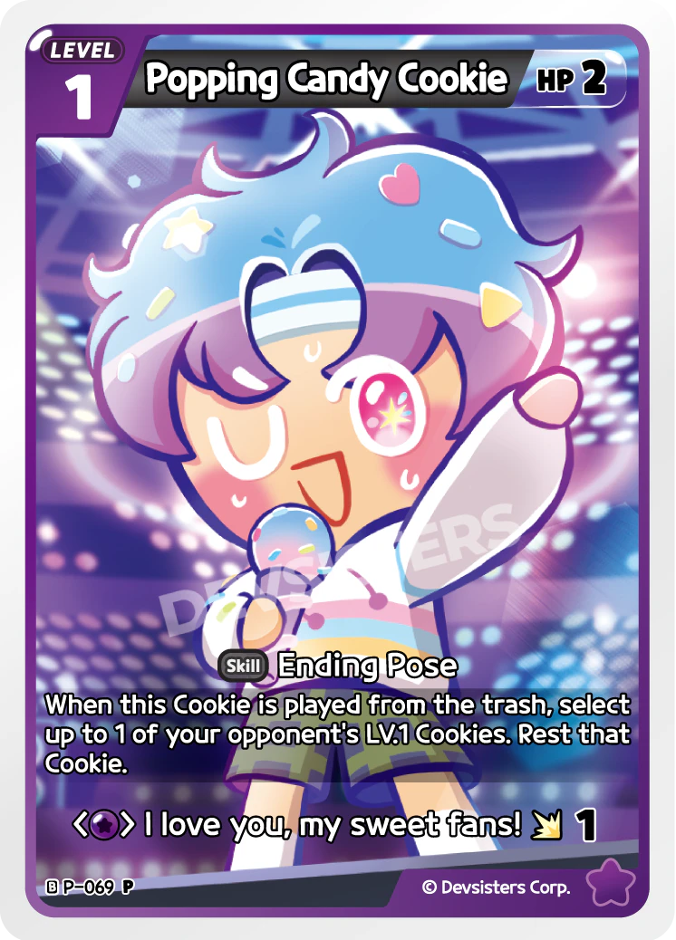 Popping Candy Cookie P_069 Purple Promo