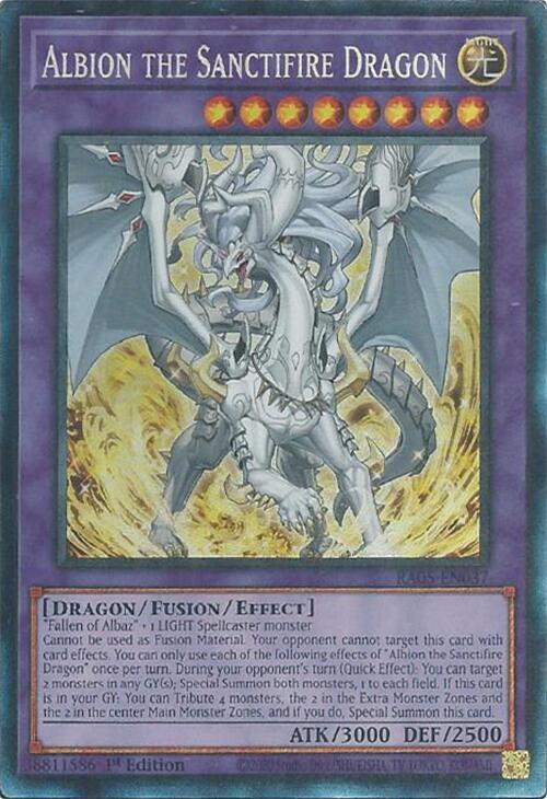 Rarity Collection 5 Albion the Sanctifire Dragon RA05-EN037 CR