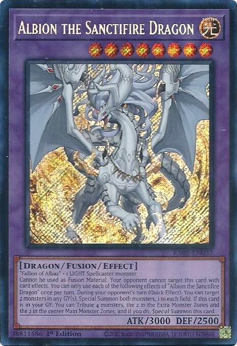 Rarity Collection 5 Albion the Sanctifire Dragon RA05-EN037 Secret Rare