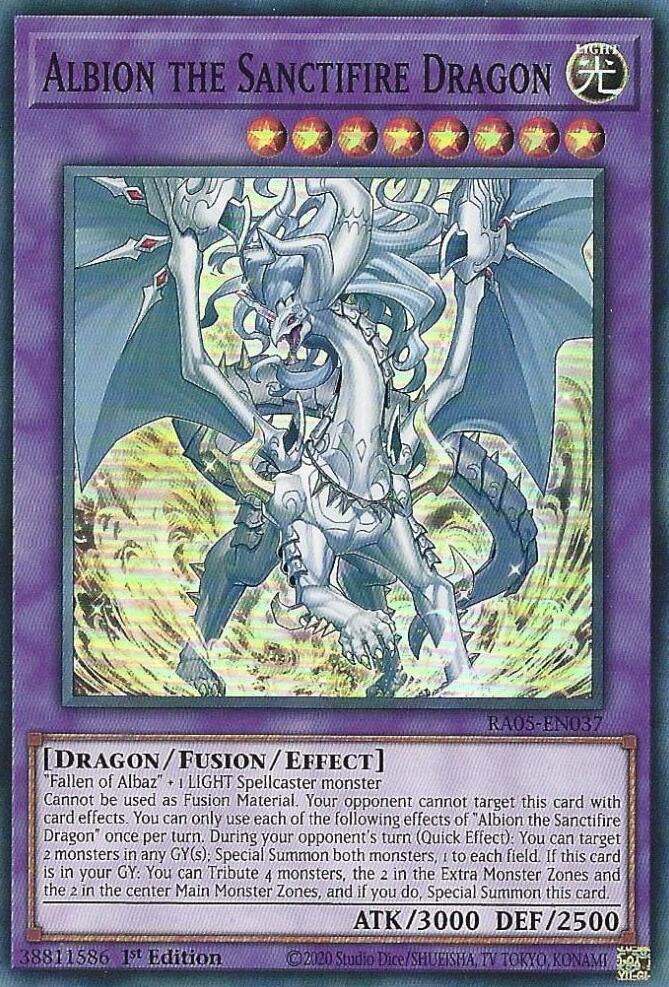 Rarity Collection 5 Albion the Sanctifire Dragon RA05-EN037 Super Rare