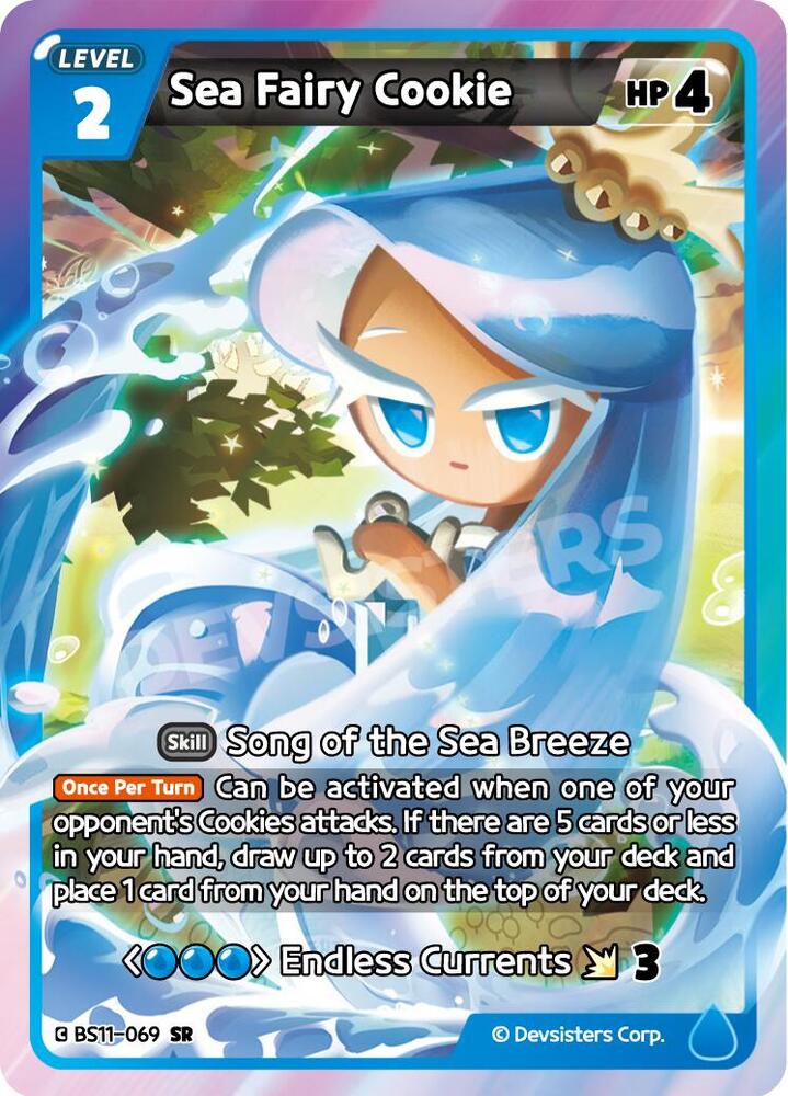 Sea Fairy Cookie BS11-069 - The Dark Enchantress War (BS10-BS11) Blue