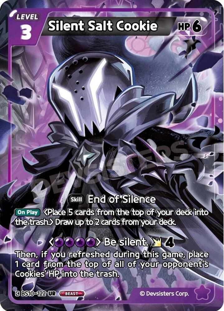 Silent Salt Cookie BS10-122 - The Dark Enchantress War (BS10-BS11) Purple