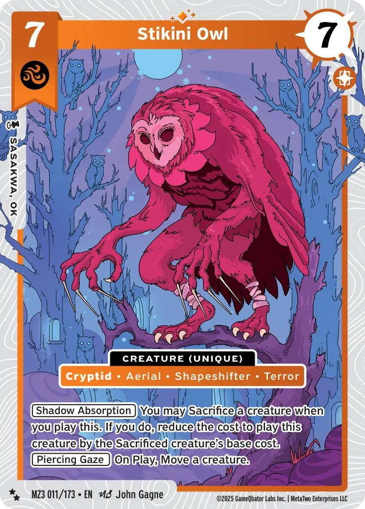 Stinkini Owl MZ3_011 Super Rare